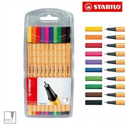 Rostirón, tűfilc készlet, 0,4mm, Stabilo Point 88, 10 klf. szín Író- irodaszer, papíráru Stabilo