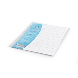 Regiszter műanyag 1-10 Bluering® szürke Író- irodaszer, papíráru Bluering