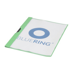 Gyorsfűző klip mappa A4, műanyag 30laphoz fém klippes Bluering® zöld Gyorsfűző, klip mappa Bluering