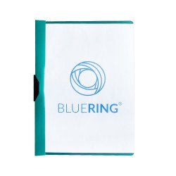 Gyorsfűző klip mappa A4, műanyag 60laphoz fém klippes Bluering® zöld
