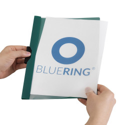 Gyorsfűző klip mappa A4, műanyag 60laphoz fém klippes Bluering® zöld