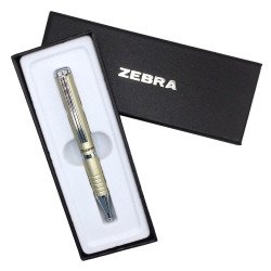 Golyóstoll metál pezsgő test, Zebra SLF1, írásszín kék