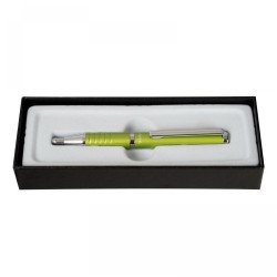 Golyóstoll metál teazöld test, Zebra SLF1, írásszín kék