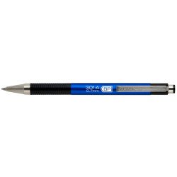 Golyóstoll 0,7mm, metál kék test, Zebra F-301A, írásszín kék Golyóstoll Zebra