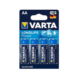 Elem AA ceruza LR06 Longlife Power 4 db/csomag, Varta Elem, akkumulátor, töltő Varta