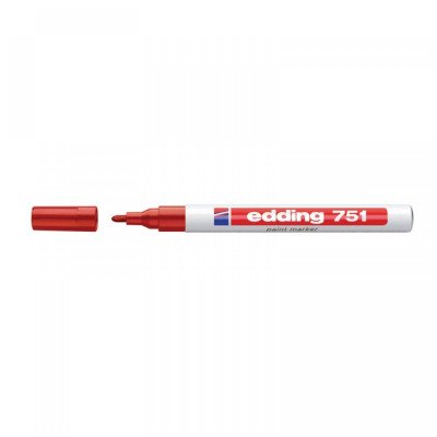 Lakkmarker 1-2mm, kerek Edding 751 piros