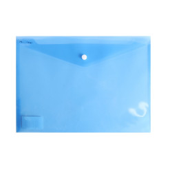 Irattartó tasak A4, PP patentos Bluering® transzparens kék Irattartó tasak, patentos Bluering