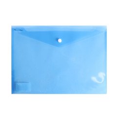 Irattartó tasak A4, PP patentos Bluering® transzparens kék Irattartó tasak, patentos Bluering