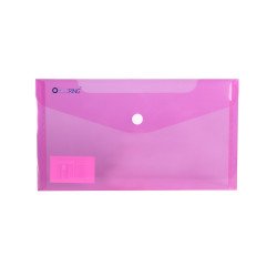 Irattartó tasak DL `csekk` patentos PP Bluering® transzparens piros Irattartó tasak, patentos Bluering
