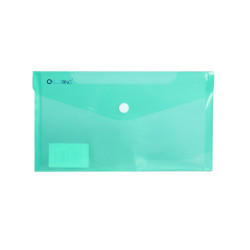 Irattartó tasak DL `csekk` patentos PP Bluering® transzparens zöld Irattartó tasak Bluering