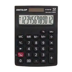 Számológép asztali 12 számjegy nagy, döntött kijelző Antilop A-2618