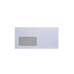 Boríték LC6/5 enyvezett bélésnyomott bal ablakos 35x90mm 114x229mm B20A20 külső záródású Bluering® fehér Boríték Bluering