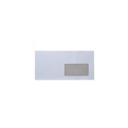 Boríték LC6/5 enyvezett bélésnyomott jobb ablakos 45x90mm 114x229mm J20A15 Bluering® fehér Boríték Bluering