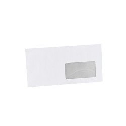 Boríték LA4 enyvezett bélésnyomott jobb ablakos 45x90mm 110 × 220mm J20A15 Bluering® fehér Boríték Bluering