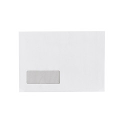 Boríték LC/5 enyvezett bélésnyomott bal ablakos 35x90mm 162x229mm B20A20 Bluering® fehér Boríték Bluering