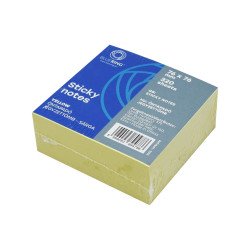 Jegyzettömb öntapadó, 76x76mm, 320lap, kocka Bluering® sárga Író- irodaszer, papíráru Bluering