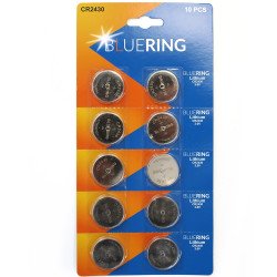 Gombelem CR2430 Bluering® Elem, akkumulátor, töltő Bluering