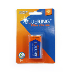 Elem 9V-os 6LR61 tartós alkáli Bluering® Elem, akkumulátor, töltő Bluering