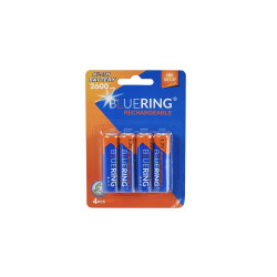 Elem tölthető akku AA ceruza HR6 2600mah 4 db/csomag, Bluering® Elem, akkumulátor, töltő Bluering