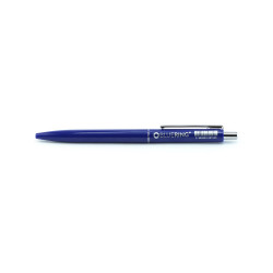 Golyóstoll 0,8mm, nyomógombos műanyag kék test, Bluering® Z3, írásszín kék Golyóstoll Bluering