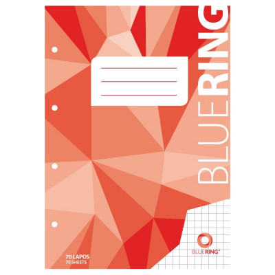 Spirálfüzet A4, 80lap, perforált lyukasztott Bluering® kockás