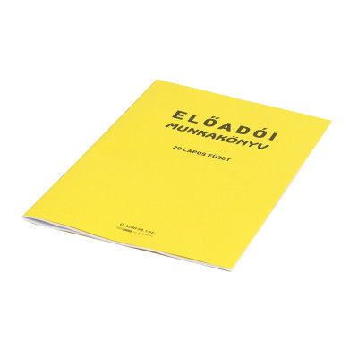 Előadói munkakönyv 20lapos füzet C.5230-58 Előadói munkakönyv 20lapos füzet C.5230-58