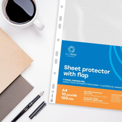 Genotherm lefűzhető, A4, 100 micron narancsos oldalt füles Bluering® 10 db/csomag,