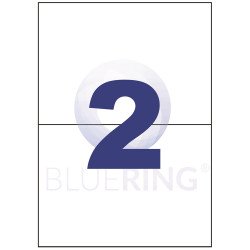 Etikett címke, 210x148mm, 100 lap, 2 címke/lap Bluering® Etikett - címke Bluering