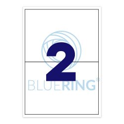 Etikett címke, 210x148mm, 100 lap, 2 címke/lap Bluering®