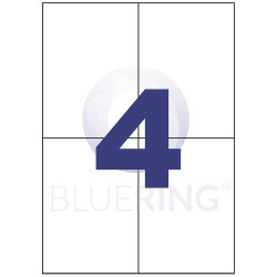 Etikett címke, 105x148mm, 100 lap, 4 címke/lap Bluering® Etikett - címke Bluering