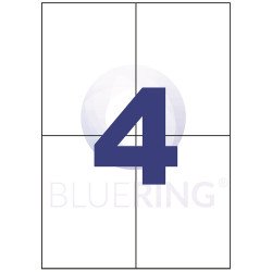 Etikett címke, 105x148mm, 100 lap, 4 címke/lap Bluering® Etikett - címke Bluering