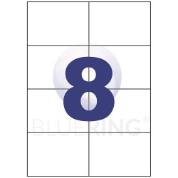 Etikett címke, 105x74mm, 100 lap, 8 címke/lap Bluering® Etikett - címke Bluering