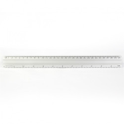 Vonalzó 30cm, alumínium Bluering® Író- irodaszer, papíráru Bluering