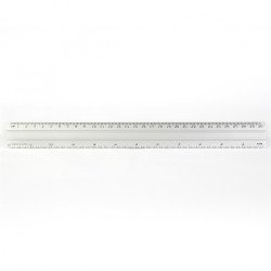 Vonalzó 30cm, alumínium Bluering® Író- irodaszer, papíráru Bluering
