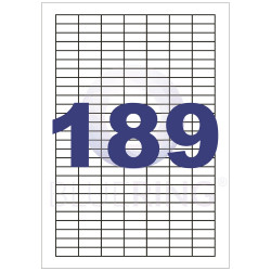 Etikett címke, 25,4x10mm, 100 lap, 189 címke/lap  Bluering® Etikett - címke Bluering