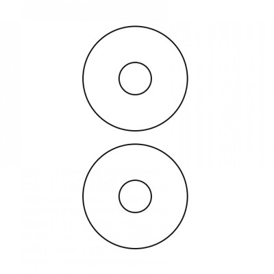 Etikett címke, CD-hez 117mm100 lap, 2 címke/lap