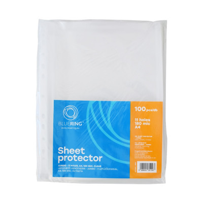 Genotherm lefűzhető, A4, 180 micron jumbo katalógustartó Bluering® 10 db/csomag,