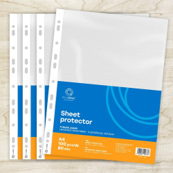 Genotherm lefűzhető, A4, 80 micron víztiszta Bluering® 100 db/csomag,