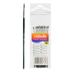Ecset 2-es festett nyéllel 12 db/csomag, Nebulo Ecset Nebulo
