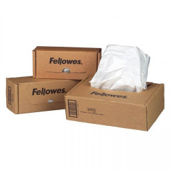 Hulladékgyűjtő zsákok iratmegsemmisítőhöz, 150-160 literes kapacitásig, Fellowes® 50 db/csomag, Hulladékgyűjtő zsák Fellowes