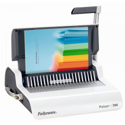 Spirálozógép, műanyag spirálkötéshez, manuális, 300lap, Fellowes® Pulsar+ Irodatechnika, kellékei Fellowes