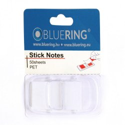Jelölőcímke 25x45mm, 50lap, műanyag Bluering® fehér Író- irodaszer, papíráru Bluering