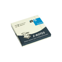 Jegyzettömb öntapadó, 75x75mm, `Z` Info Notes sárga