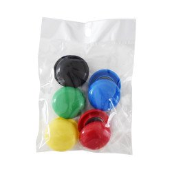 Mágnes 30mm, 10 db/csomag, Bluering® 5 klf. szín Irodatechnika, kellékei Bluering