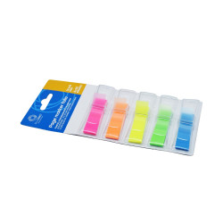 Jelölőcímke 12x45mm, 5x25lap, műanyag 5szín/bliszter, kemény tokos adagolóban Bluering® Író- irodaszer, papíráru Bluering