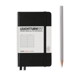 Notesz A6, vonalas pocket Leuchtturm fekete Író- irodaszer, papíráru Leuchtturm