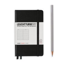 Notesz A6, vonalas pocket Leuchtturm fekete Író- irodaszer, papíráru Leuchtturm