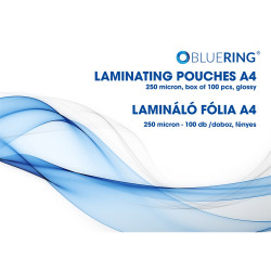 Lamináló fólia A4, 250 micron 100 db/doboz, Bluering® Irodatechnika, kellékei Bluering