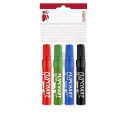 Flipchart marker vízbázisú 1-4mm, vágott Artip 12, 4 klf.szín Flipchart marker Ico