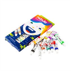 Tempera készlet, 12 ml, Nebulo 12 klf. szín